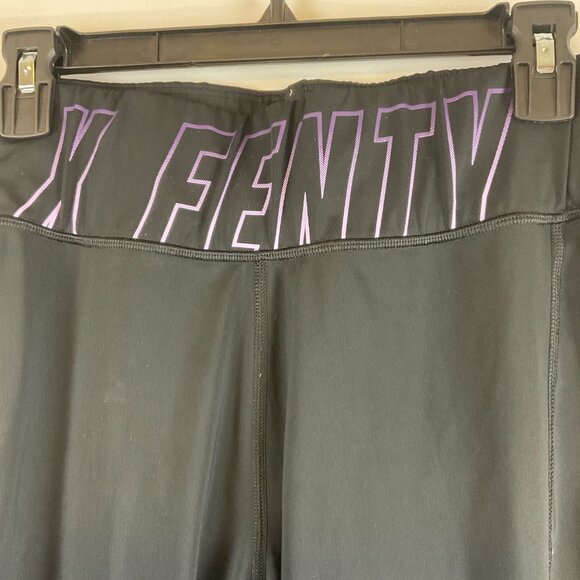 Savage x Fenty Sport Leggings 1X US 16/18 Black Purple Trim Tech Pockets - Picture 5 of 11